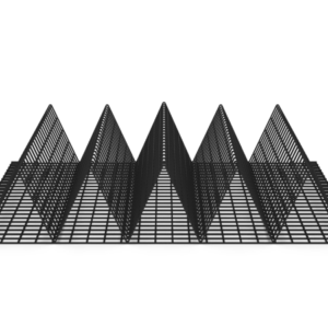 Bandeja antiaderente ondulada perfurada