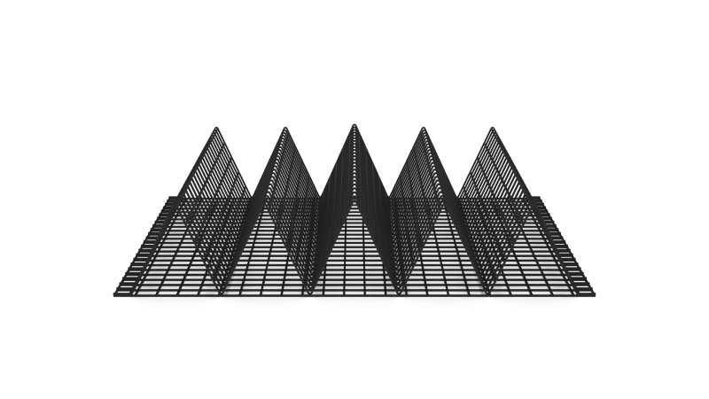 Bandeja antiaderente ondulada perfurada